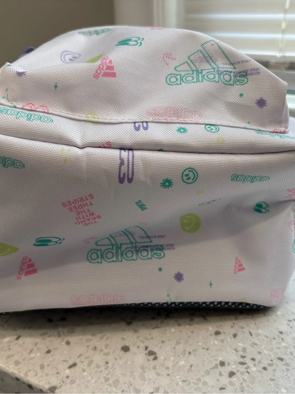 NWT Adidas Quintero Lunch Bag with Teal, Purple & Pink Accents